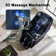 Load image into Gallery viewer, BOSSCARE 4D Zero Gravity SL Track Full Body Massage Chair with Shiatsu APP Control, Heating, Black