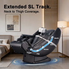 Load image into Gallery viewer, BOSSCARE 4D Zero Gravity SL Track Full Body Massage Chair with Shiatsu APP Control, Heating, Black