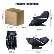 Load image into Gallery viewer, BOSSCARE 4D Zero Gravity SL Track Full Body Massage Chair with Shiatsu APP Control, Heating, Black