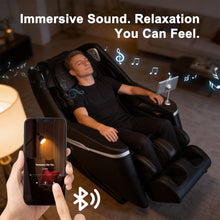 Load image into Gallery viewer, BOSSCARE 4D Zero Gravity SL Track Full Body Massage Chair with Shiatsu APP Control, Heating, Black