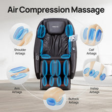 Load image into Gallery viewer, BOSSCARE Full Body Shiatsu Recliner Massage Chair Zero Gravity with USB and Heated - for Muscle Relief Home/Office Use (Brown)