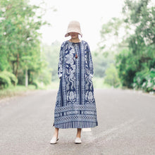 Load image into Gallery viewer, Women Cotton Linen Embriodery Loose Dress