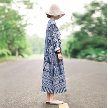 Load image into Gallery viewer, Women Cotton Linen Embriodery Loose Dress