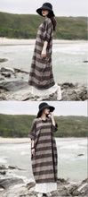 Load image into Gallery viewer, SOOMODA Women Striped Dress Cotton Linen Robes