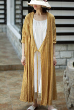 Load image into Gallery viewer, SOOMODA Half Sleeve V-Neck Loose Vintage Tie Dress