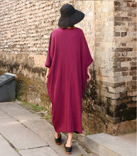 Load image into Gallery viewer, SOOMODA Vintage Loose Solid Pockets Long Dress