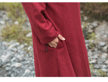 Load image into Gallery viewer, SOOMODA V-neck Wide-waisted Solid Long Trench Coat