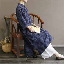 Load image into Gallery viewer, SOOMODA Women Cotton Linen Dress Jacquard Vintage