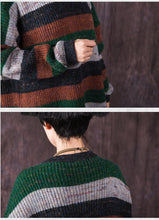 Load image into Gallery viewer, SOOMODA Women Sweater Dress Striped Pullover Knitted