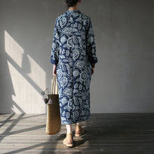 Load image into Gallery viewer, SOOMODA Vintage Dress White And Blue Chinese Style