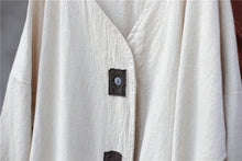 Load image into Gallery viewer, SOOMODA Cotton Linen Trench Vintage Button Coats