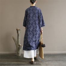 Load image into Gallery viewer, SOOMODA Women Cotton Linen Dress Jacquard Vintage