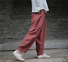 Load image into Gallery viewer, SOOMODA Women Harem Pants Elastic Waist