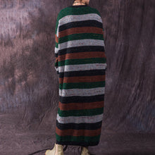 Load image into Gallery viewer, SOOMODA Women Sweater Dress Striped Pullover Knitted