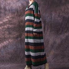 Load image into Gallery viewer, SOOMODA Women Sweater Dress Striped Pullover Knitted