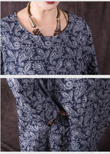 Load image into Gallery viewer, SOOMODA Print Floral Dress Thick Warm Cotton Linen
