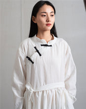 Load image into Gallery viewer, SOOMODA Women Chinese Style Robes Button Maxi Dress