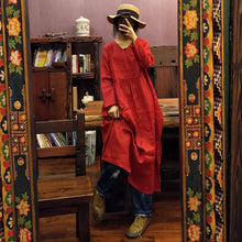 Load image into Gallery viewer, SOOMODA V-Neck Long Sleeve Dress