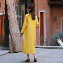 Load image into Gallery viewer, SOOMODA Long Sleeve Pocket Solid Linen Trench Coats