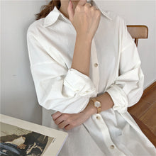 Load image into Gallery viewer, Vintage Maxi Dress Long Sleeve Turn Down Collar
