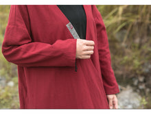 Load image into Gallery viewer, SOOMODA V-neck Wide-waisted Solid Long Trench Coat