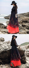 Load image into Gallery viewer, SOOMODA Chiffon Embroidery Dress