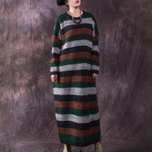 Load image into Gallery viewer, SOOMODA Women Sweater Dress Striped Pullover Knitted