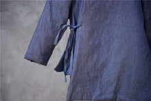 Load image into Gallery viewer, SOOMODA Women Denim Parkas Blue Belt Coats