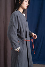 Load image into Gallery viewer, SOOMODA Vintage Trench Cotton Linen Coat