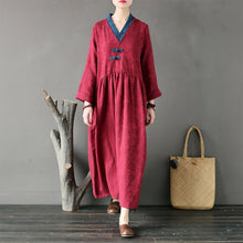 Load image into Gallery viewer, SOOMODA New Vintage V-Neck High Waist Robe