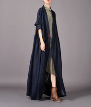 Load image into Gallery viewer, Loose Denim Embroidered Long Sleeve Trench Coat