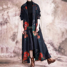 Load image into Gallery viewer, SOOMODA Women Autumn Retro Printed Long Coat