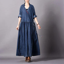 Load image into Gallery viewer, Plus Size Embroidered Denim  Trench Coat