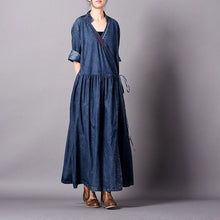 Load image into Gallery viewer, Plus Size Embroidered Denim  Trench Coat