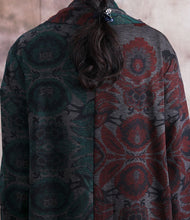 Load image into Gallery viewer, Women Autumn Print Pathwork V Neck Dress