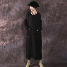 Load image into Gallery viewer, SOOMODA Women Black Embroidery Dress