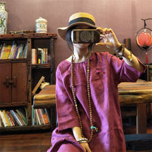 Load image into Gallery viewer, SOOMODA Women Linen Dress Solid Color