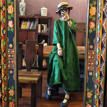 Load image into Gallery viewer, SOOMODA Women Linen Dress Solid Color