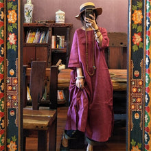 Load image into Gallery viewer, SOOMODA Women Linen Dress Solid Color