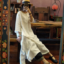 Load image into Gallery viewer, SOOMODA Women Linen Dress Solid Color