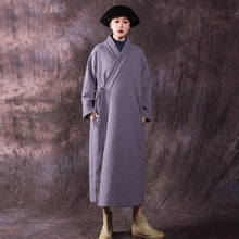 Load image into Gallery viewer, SOOMODA Women Belt Parkas Vintage Cotton Linen Coats