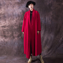 Load image into Gallery viewer, SOOMODA Women Belt Parkas Vintage Cotton Linen Coats