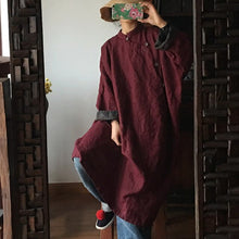 Load image into Gallery viewer, SOOMODA Women Linen Chinese Style Dress