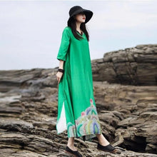 Load image into Gallery viewer, SOOMODA Vintage Autumn Woman Dress