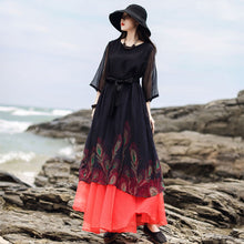 Load image into Gallery viewer, SOOMODA Chiffon Embroidery Dress