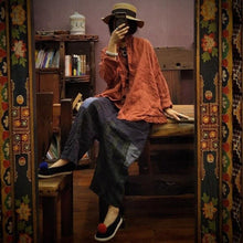 Load image into Gallery viewer, SOOMODA Calf-length Pants Patchwork Flat Straight