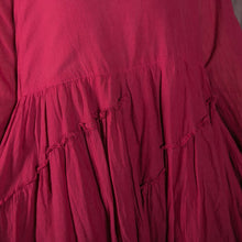 Load image into Gallery viewer, SOOMODA Fall O-Neck Long Sleeve  Cotton Pleated  Dress