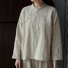 Load image into Gallery viewer, SOOMODA Women Vintage Shirt Stand Button Chinese Style