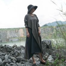 Load image into Gallery viewer, SOOMODA Women Patchwork Dress O-Neck Long Sleeve
