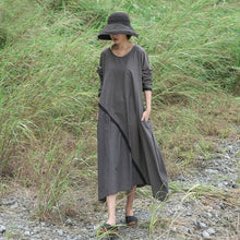 Load image into Gallery viewer, SOOMODA Women Patchwork Dress O-Neck Long Sleeve
